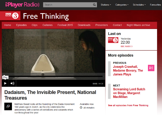BBC Radio 3 Free Thinking 09.02.2016